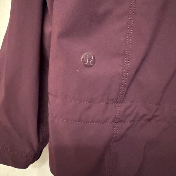 Lululemon Step To It Hooded Jacket in Black Cherry Color Size 4 - Picture 11 of 12